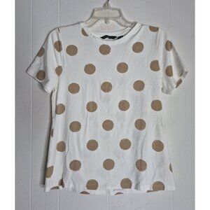 Isaac Mizrahi Live Short Sleeve Polka Dot Blouse Women's Size XS